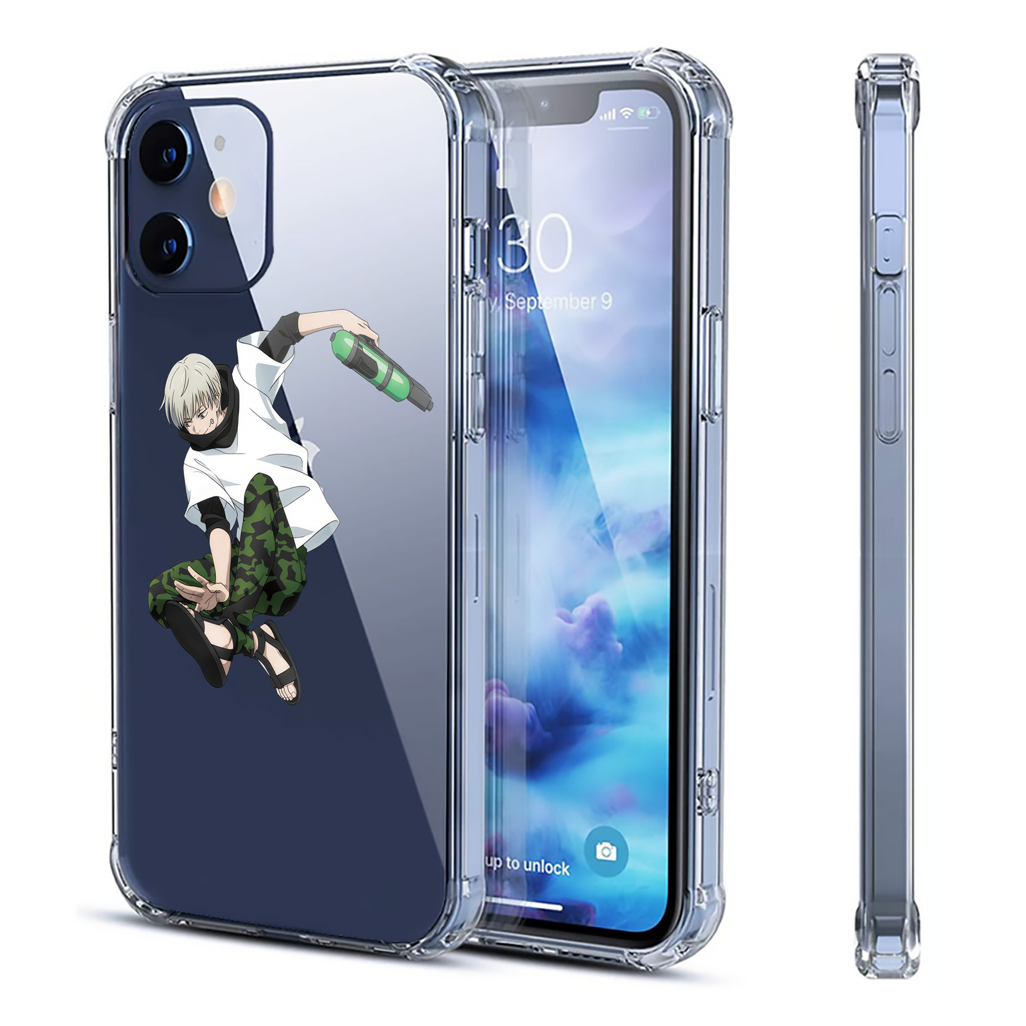 （画像用） 呪術廻戦 Jujutsu Kaisen 【iPhone 12シリーズ対応】透明スマホケース（クリアソフトケース）